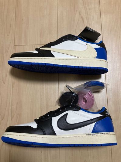 Travis Scott × fragment design × Nike Air Jordan 1 Low OG SP "Military Blue"