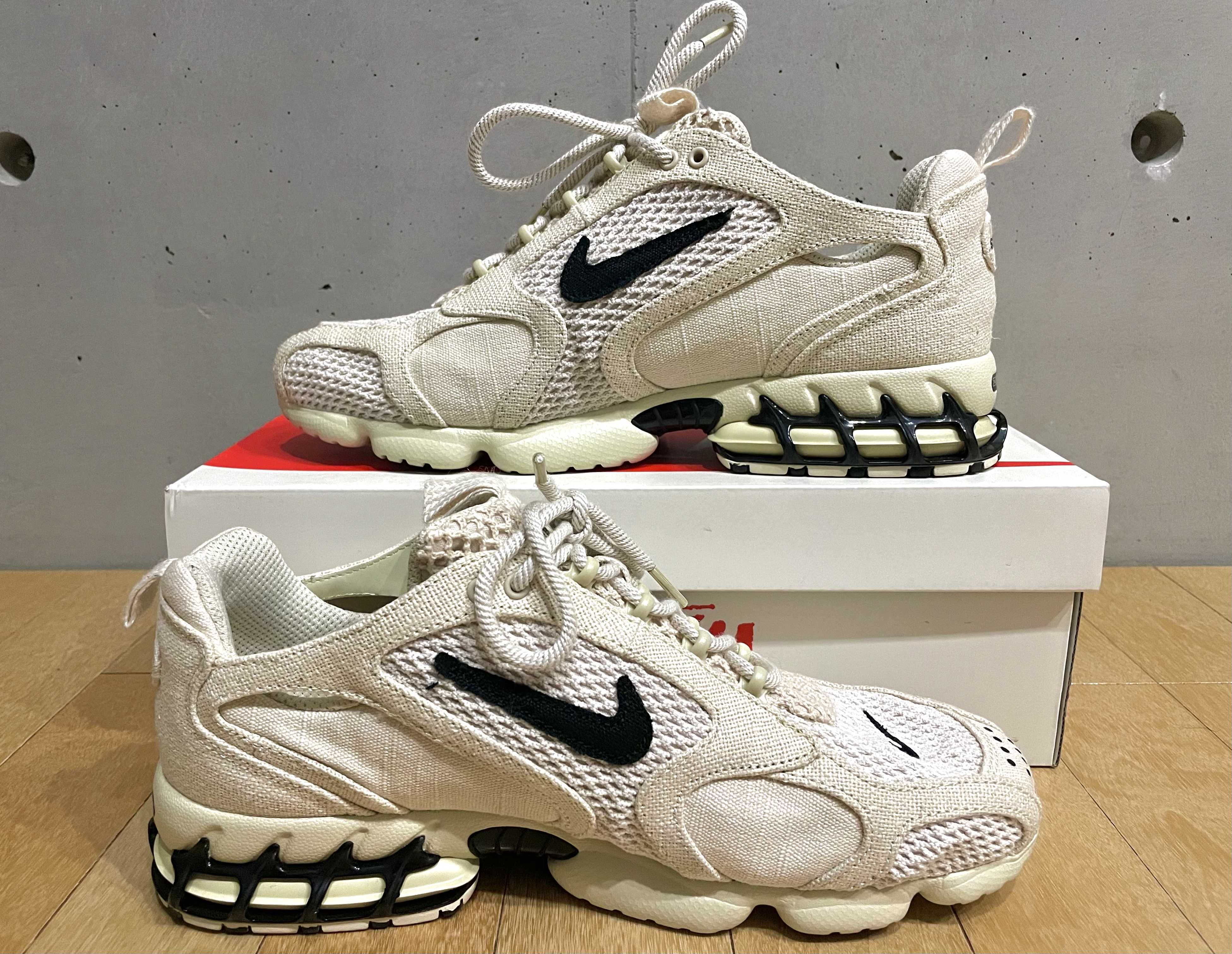 Stussy × Nike Air Zoom Spiridon CG 2 "Fossil/Black"