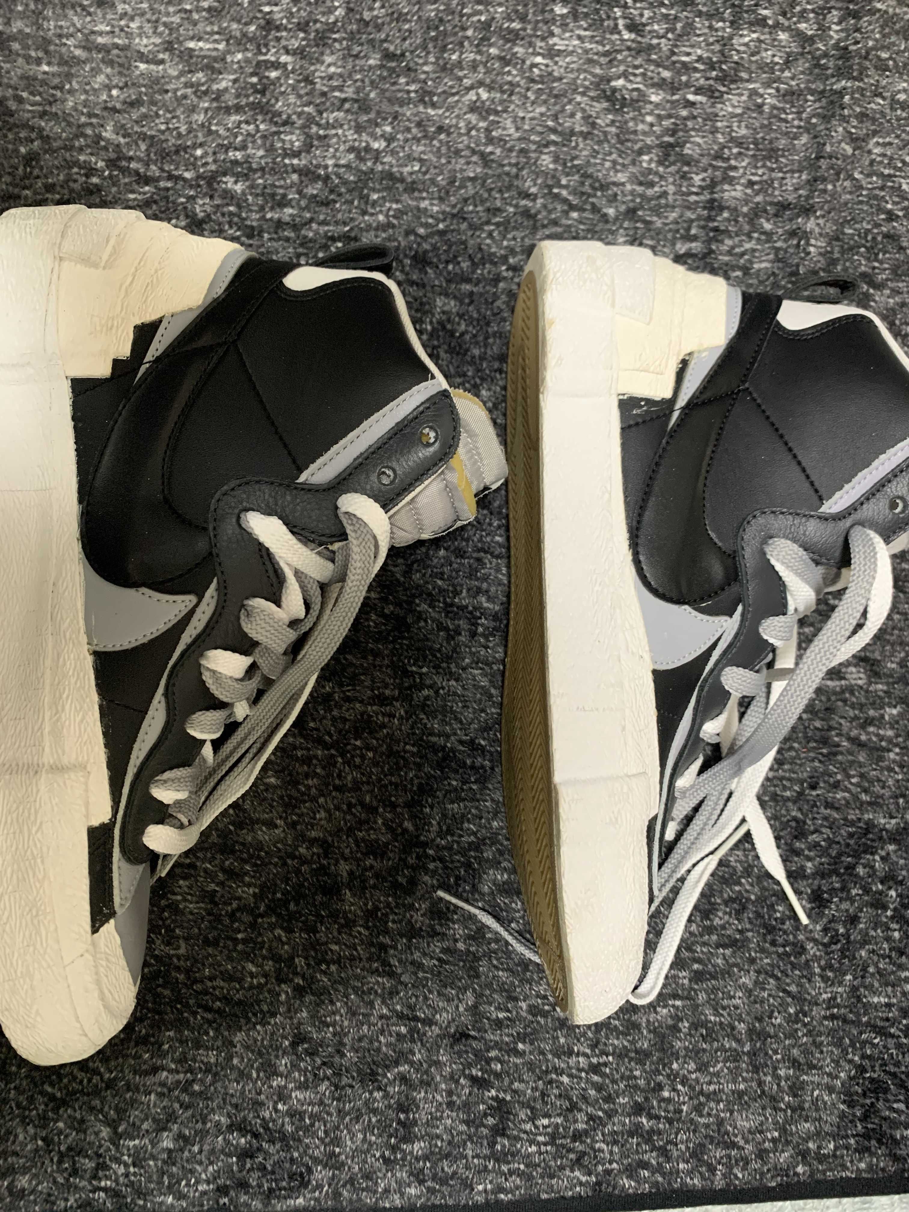 sacai × NIKE BLAZER MID "BLACK/WOLF GREY/WHITE"