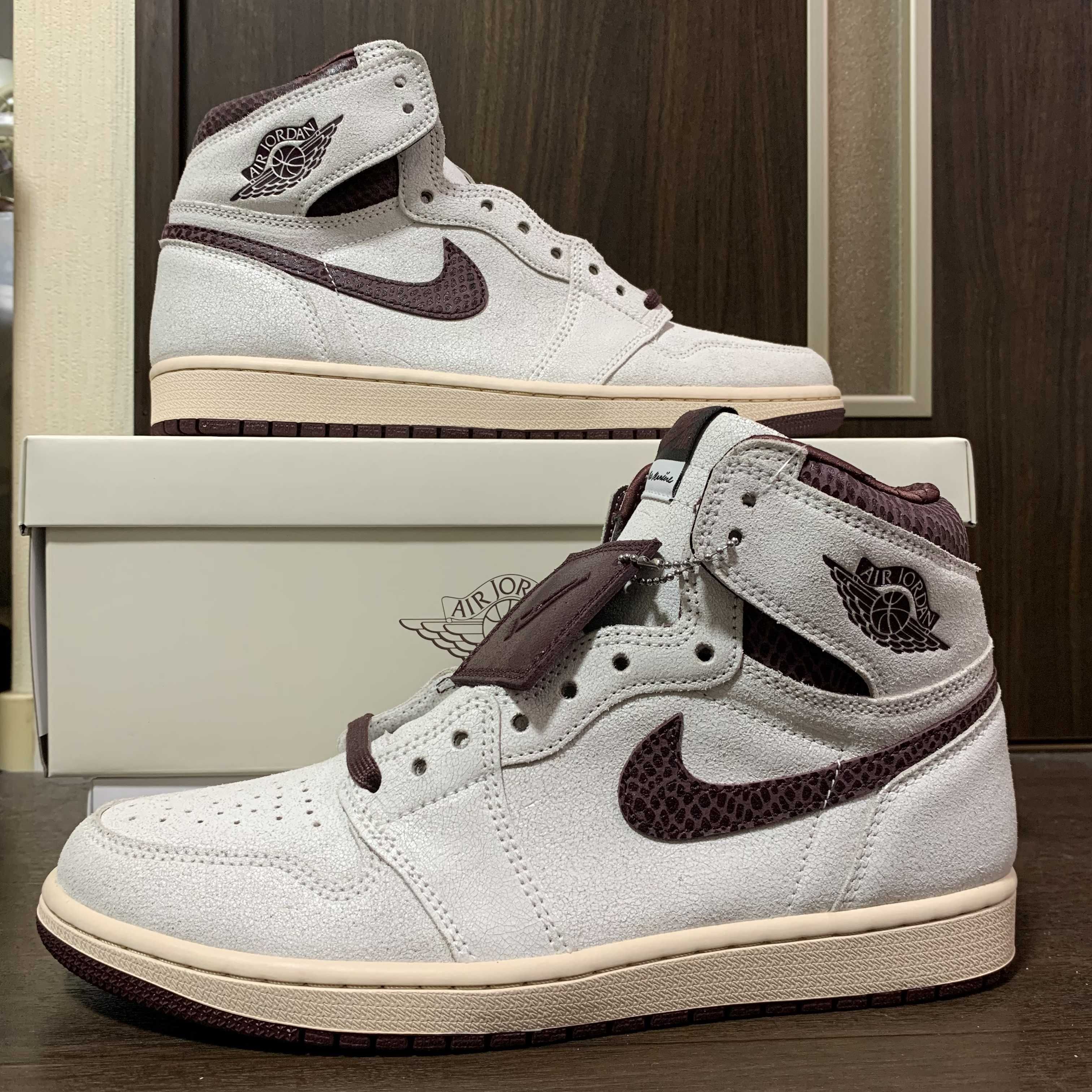 A Ma Maniere × Nike Air Jordan 1 Retro High OG "Sail and Burgundy"