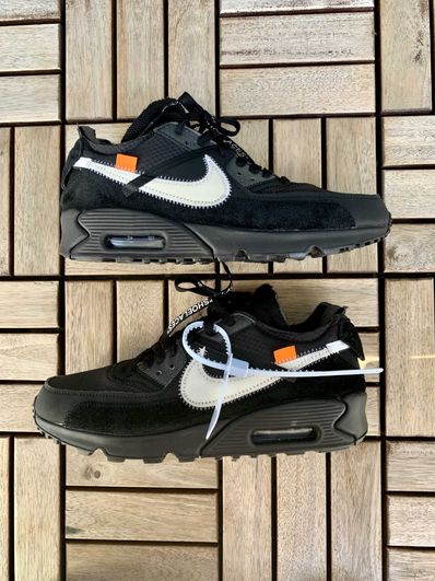 Off-White × Nike Air Max 90 "Black/Black-Cone-White"