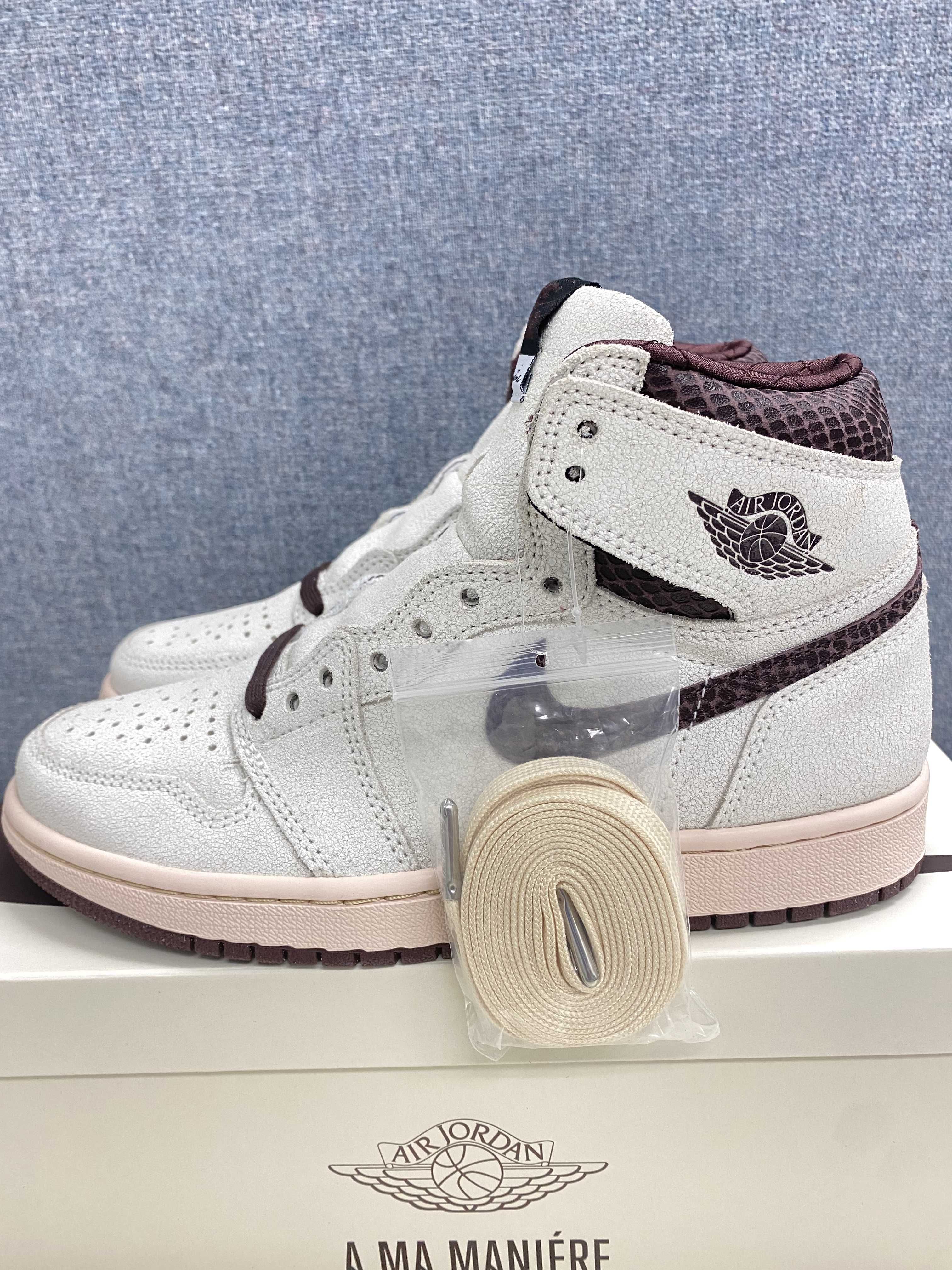 A Ma Maniere × Nike Air Jordan 1 Retro High OG "Sail and Burgundy"