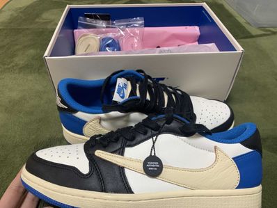 Travis Scott × fragment design × Nike Air Jordan 1 Low OG SP "Military Blue"