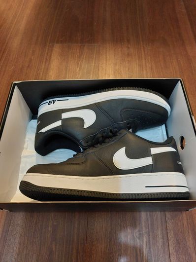 Supreme × COMME des GARCONS SHIRT × Nike Air Force 1 Low "Black/White" (2018)
