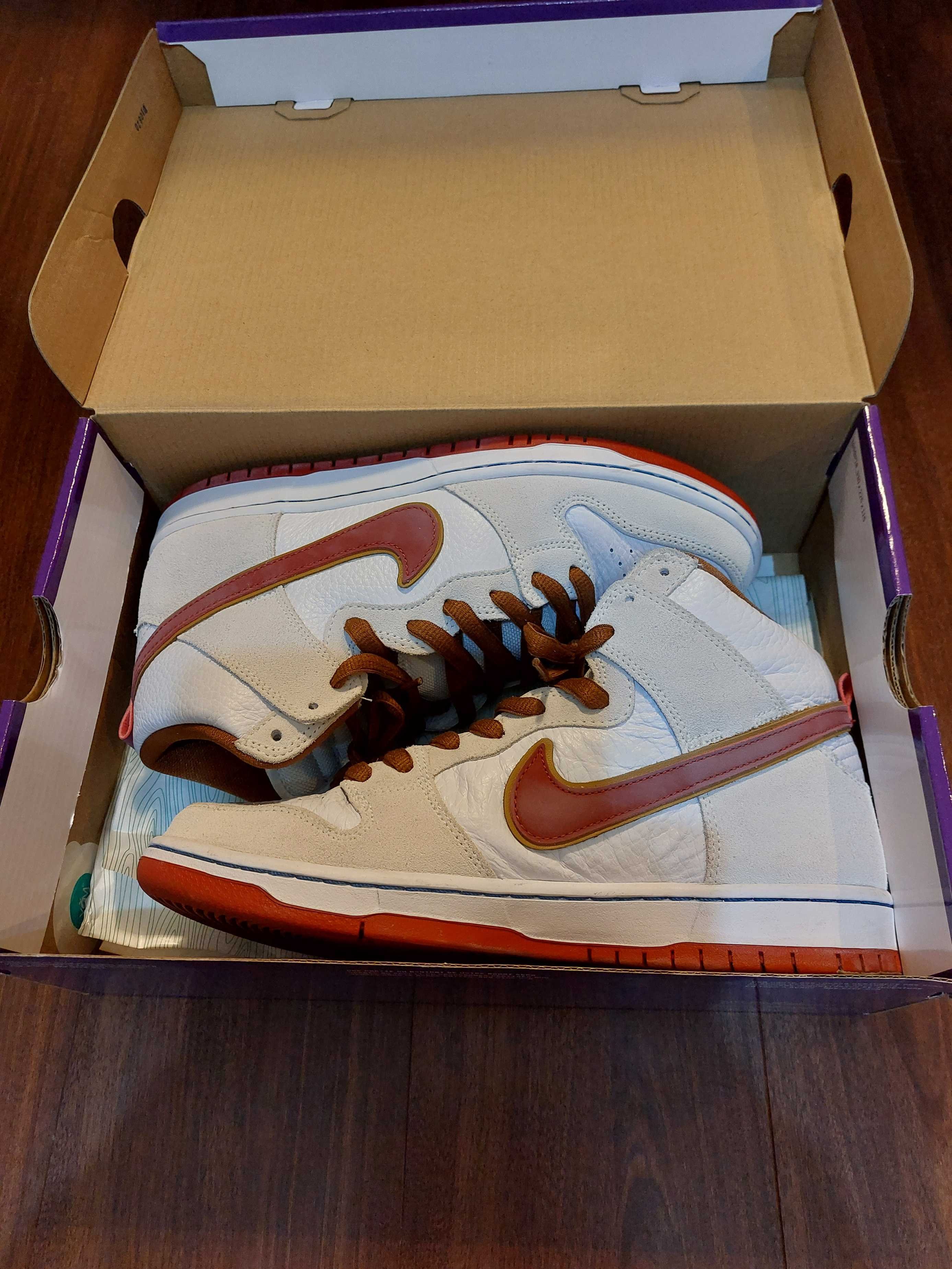 Nike Dunk High Pro "Sail/Team Crimson"
