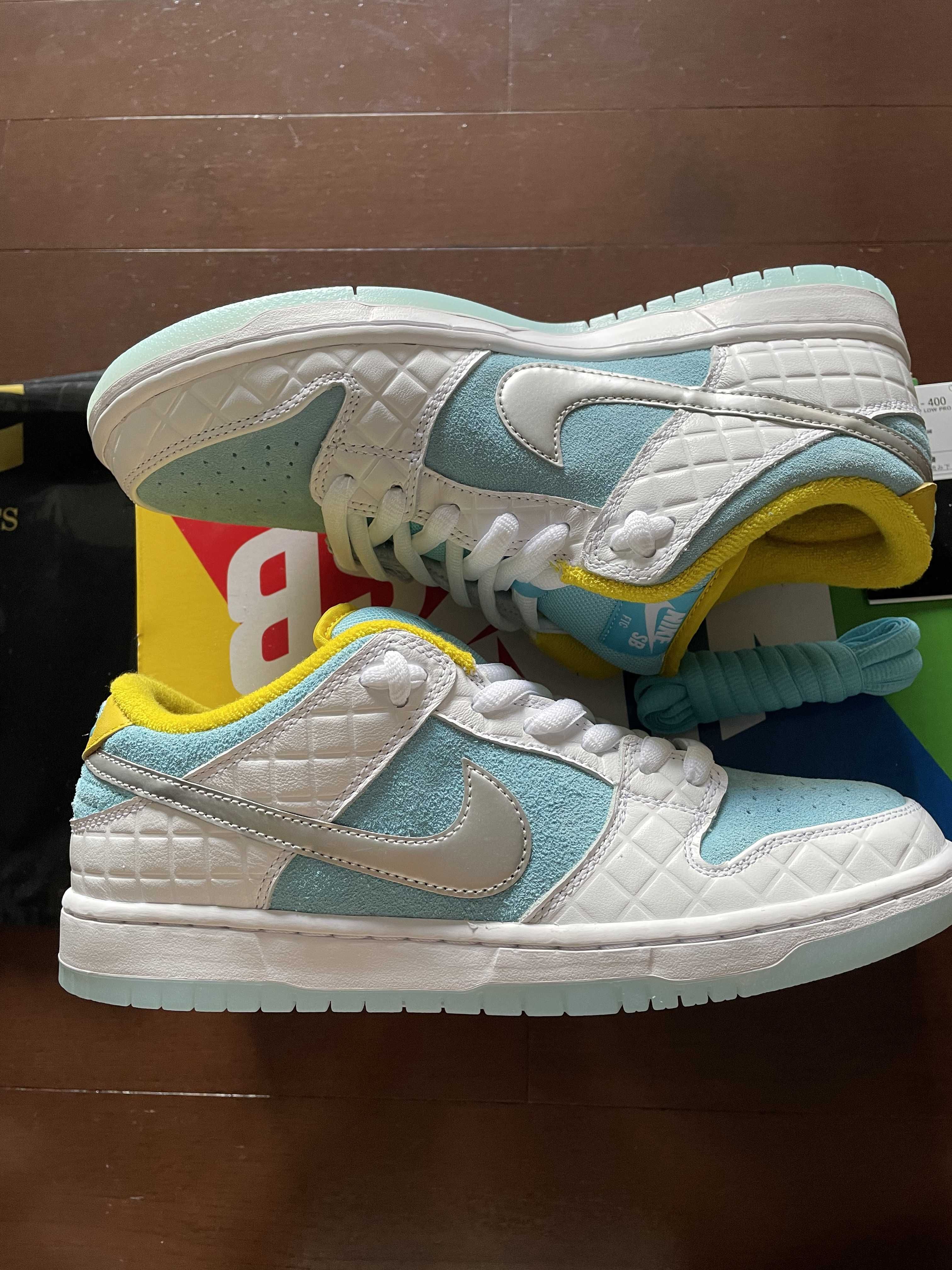 FTC × Nike SB Dunk Low "White/Blue"