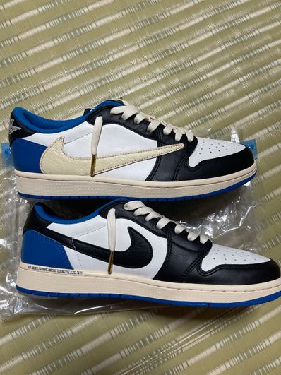 Travis Scott × fragment design × Nike Air Jordan 1 Low OG SP "Military Blue"