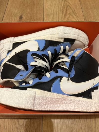 sacai × NIKE BLAZER MID "BLACK / BLUE"