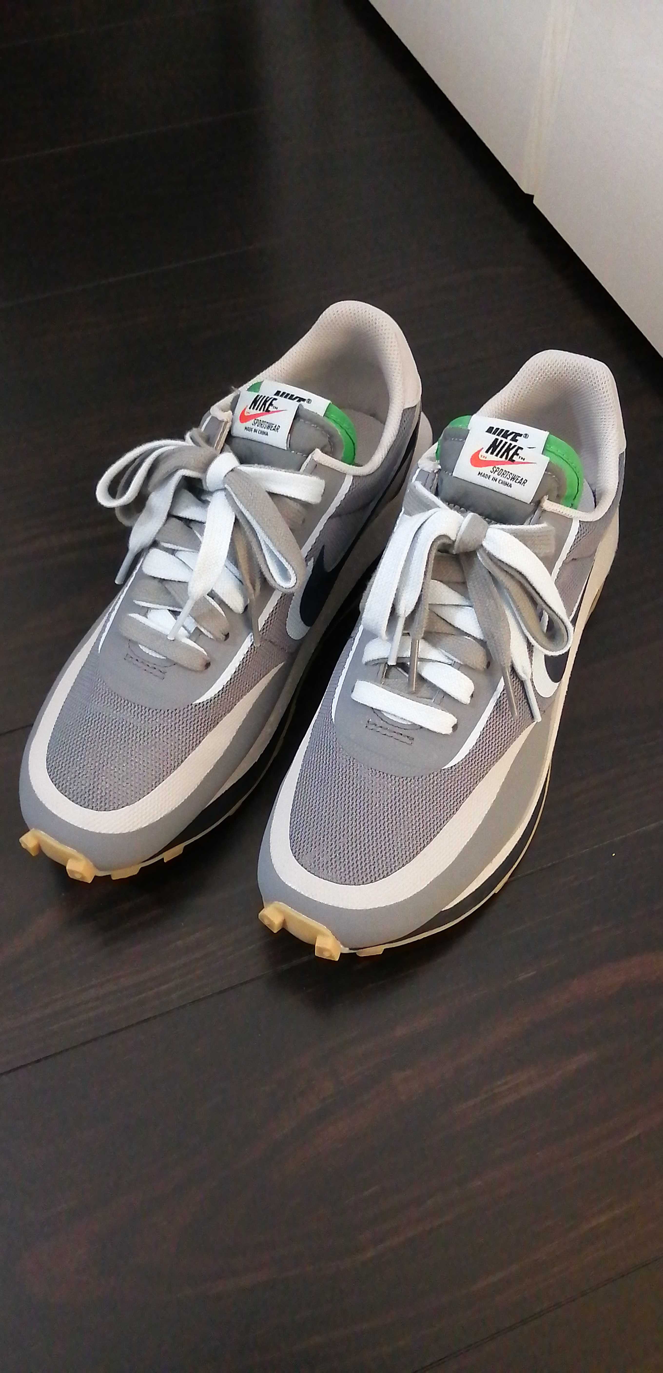 CLOT × Sacai × Nike LD Waffle "Grey Obsidian/Cool Grey"