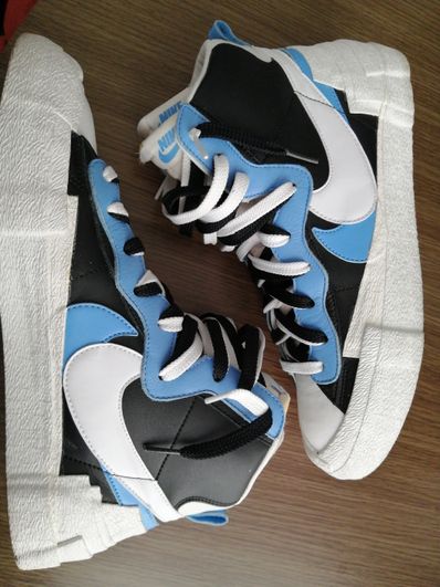 sacai × NIKE BLAZER MID "BLACK / BLUE"