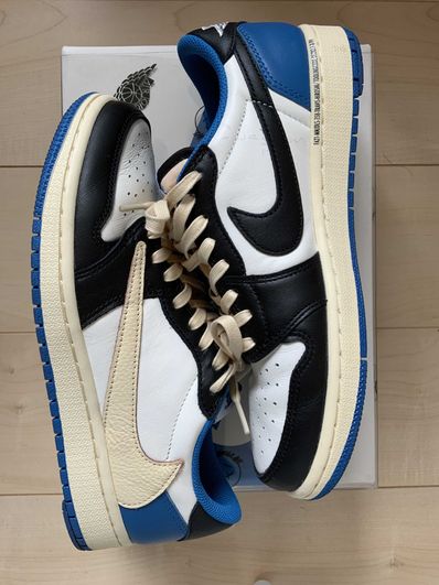 Travis Scott × fragment design × Nike Air Jordan 1 Low OG SP "Military Blue"