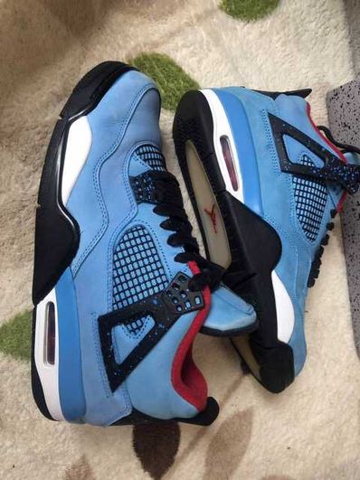 Travis Scott × Nike Air Jordan 4 Retro Cactus Jack "University Blue"