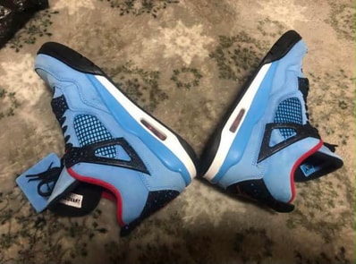 Travis Scott × Nike Air Jordan 4 Retro Cactus Jack "University Blue"