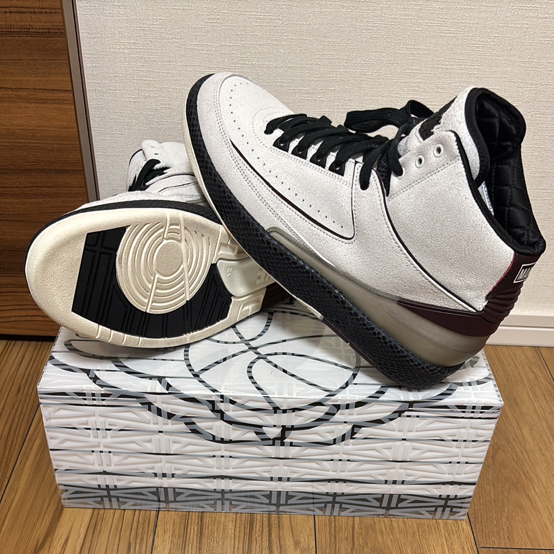 A Ma Maniere × Nike Air Jordan 2 "Airness/Sail and Burgundy"