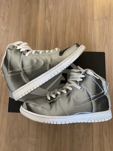 CLOT × Nike Dunk High "Silver/Flux"