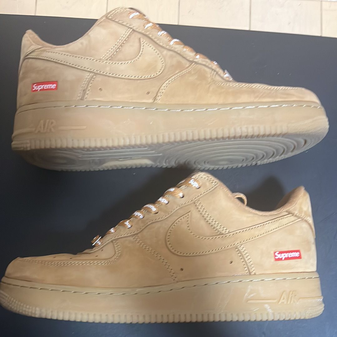 Supreme × Nike Air Force 1 Low "Flax/Wheat"