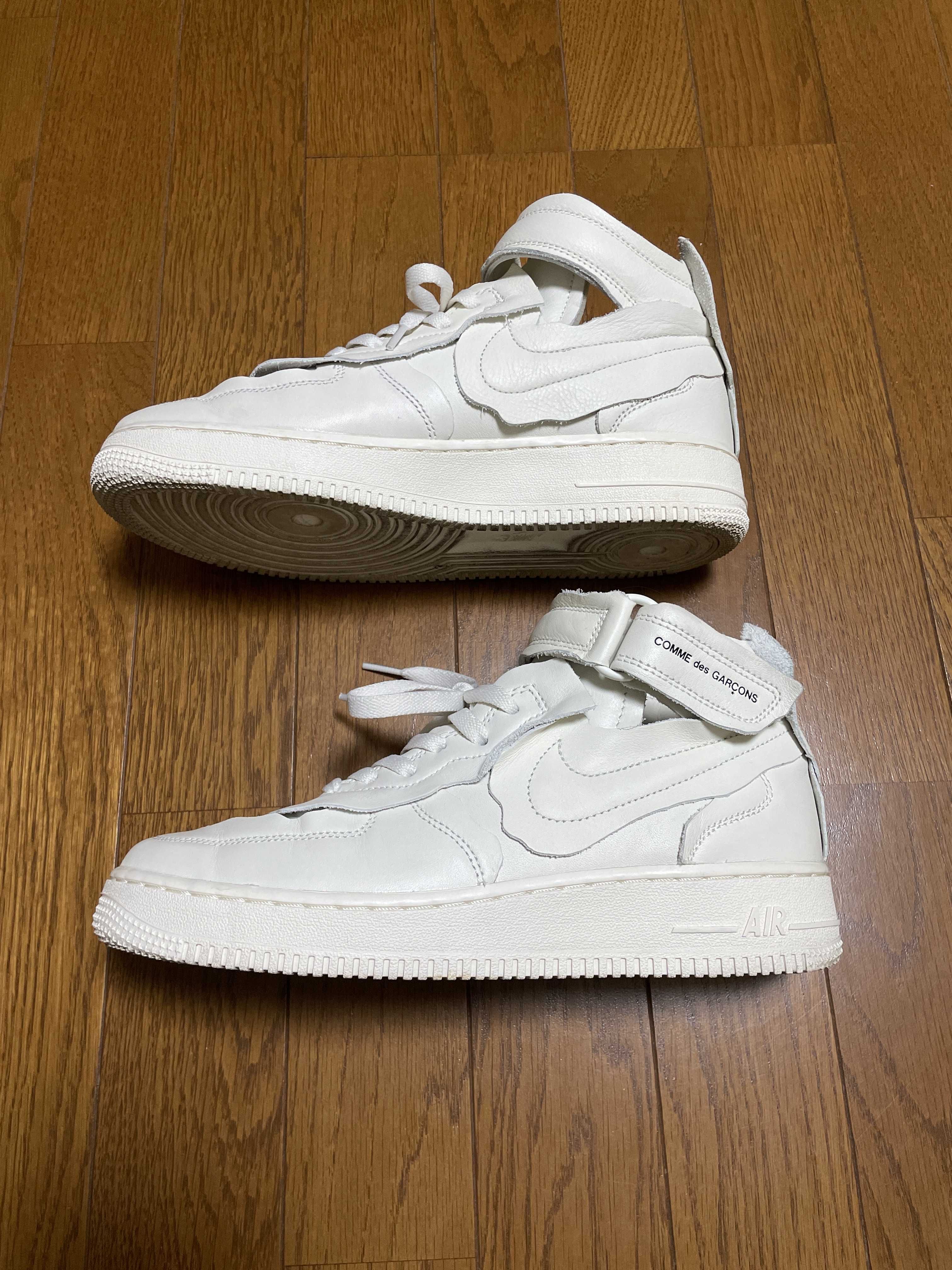 COMME des GARCONS × Nike Air Force 1 Mid "White"