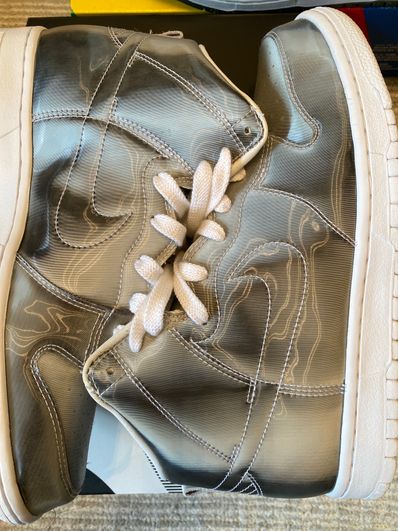 CLOT × Nike Dunk High "Silver/Flux"