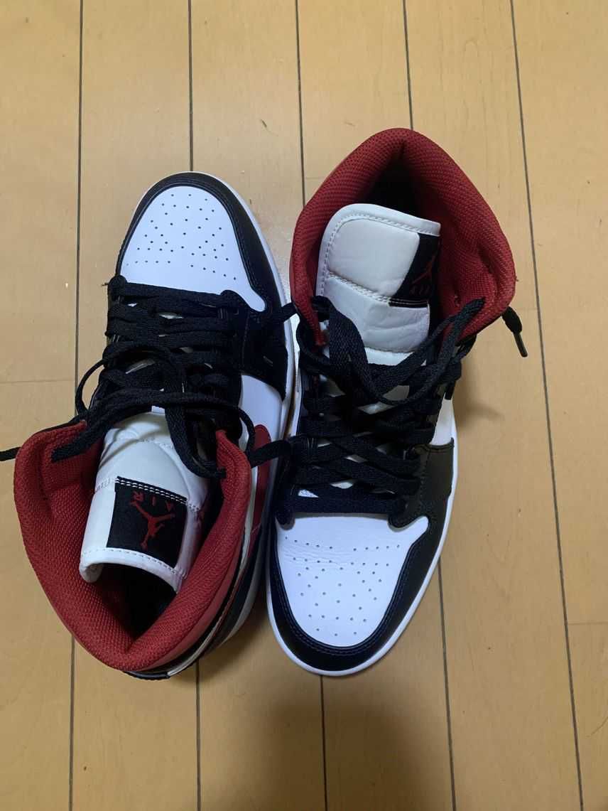 Nike Air Jordan 1 Mid "White/Gym Red Black"