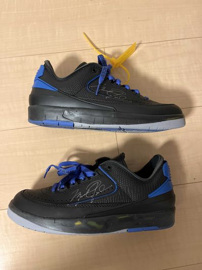 Off-White × Nike Air Jordan 2 Low "Black and Varsity Royal"