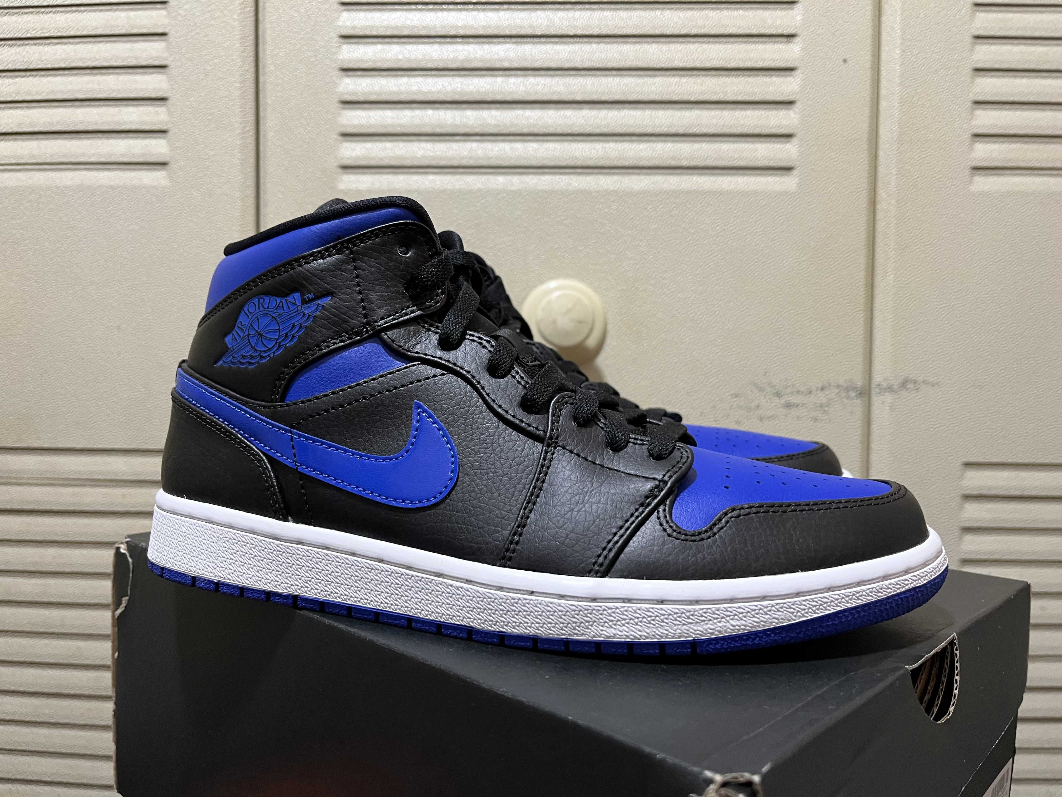 NIKE AIR JORDAN 1 MID "BLACK/BLUE"