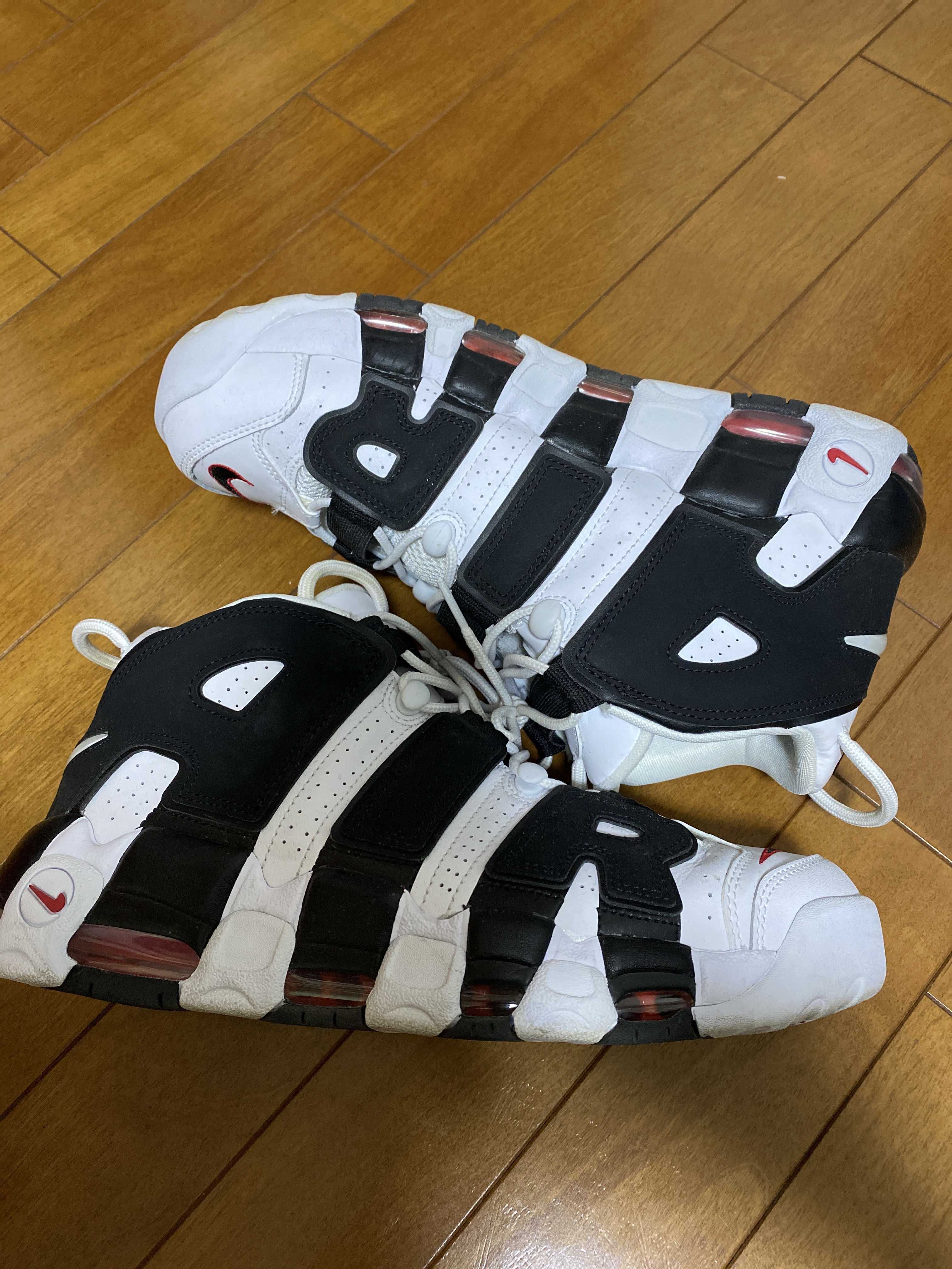 NIKE AIR MORE UPTEMPO "WHITE/BLACK/UNIVERSITY RED"(2020)