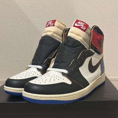fragment design × UNION × Nike Air Jordan 1 High OG "Black/Varsity Red"