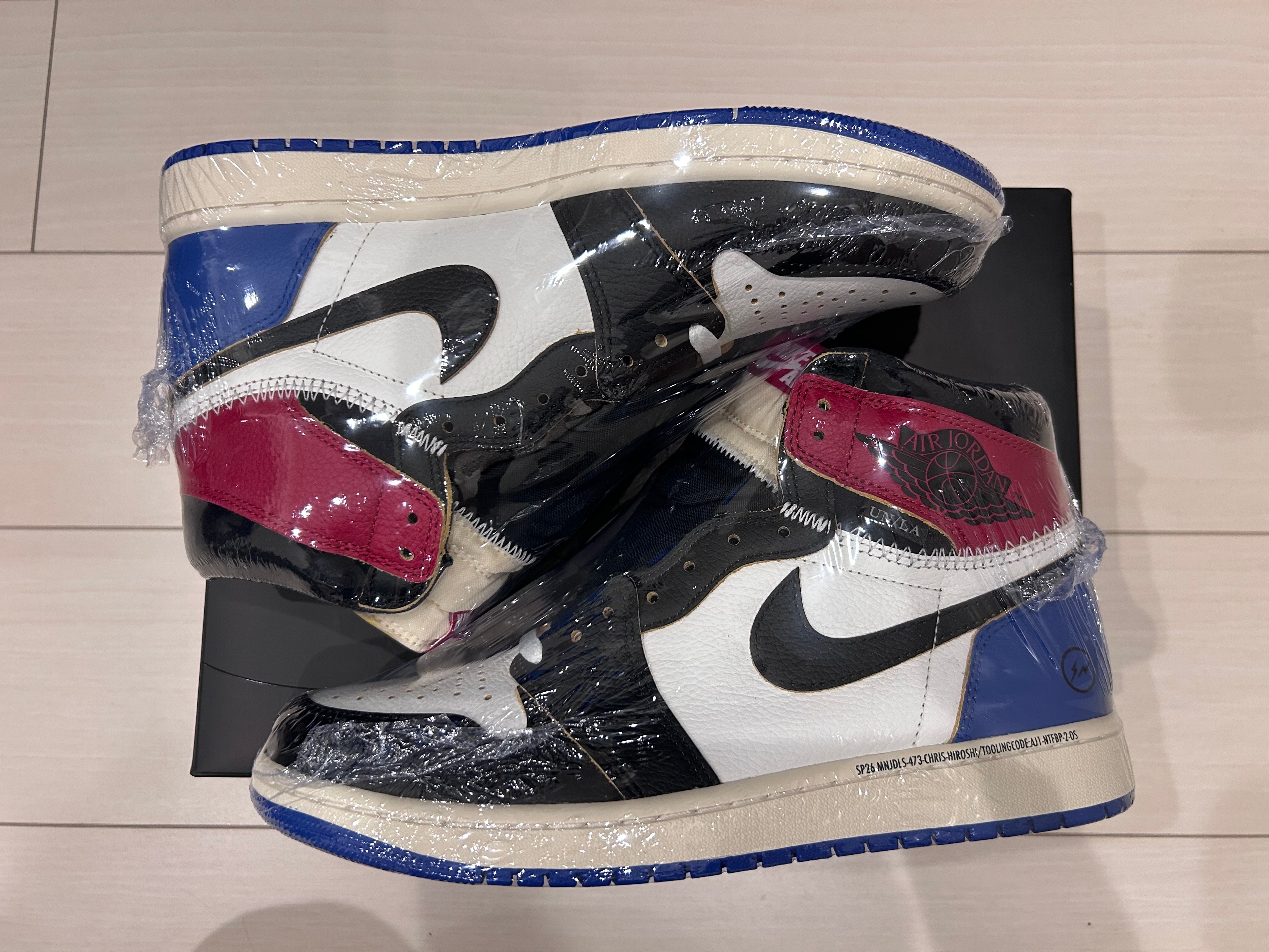 fragment design × UNION × Nike Air Jordan 1 High OG "Black/Varsity Red"