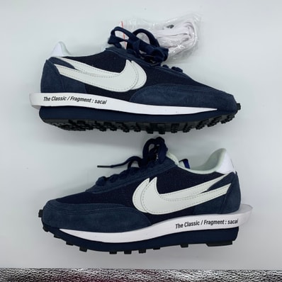 fragment design × sacai × Nike LD Waffle "Blackended Blue"