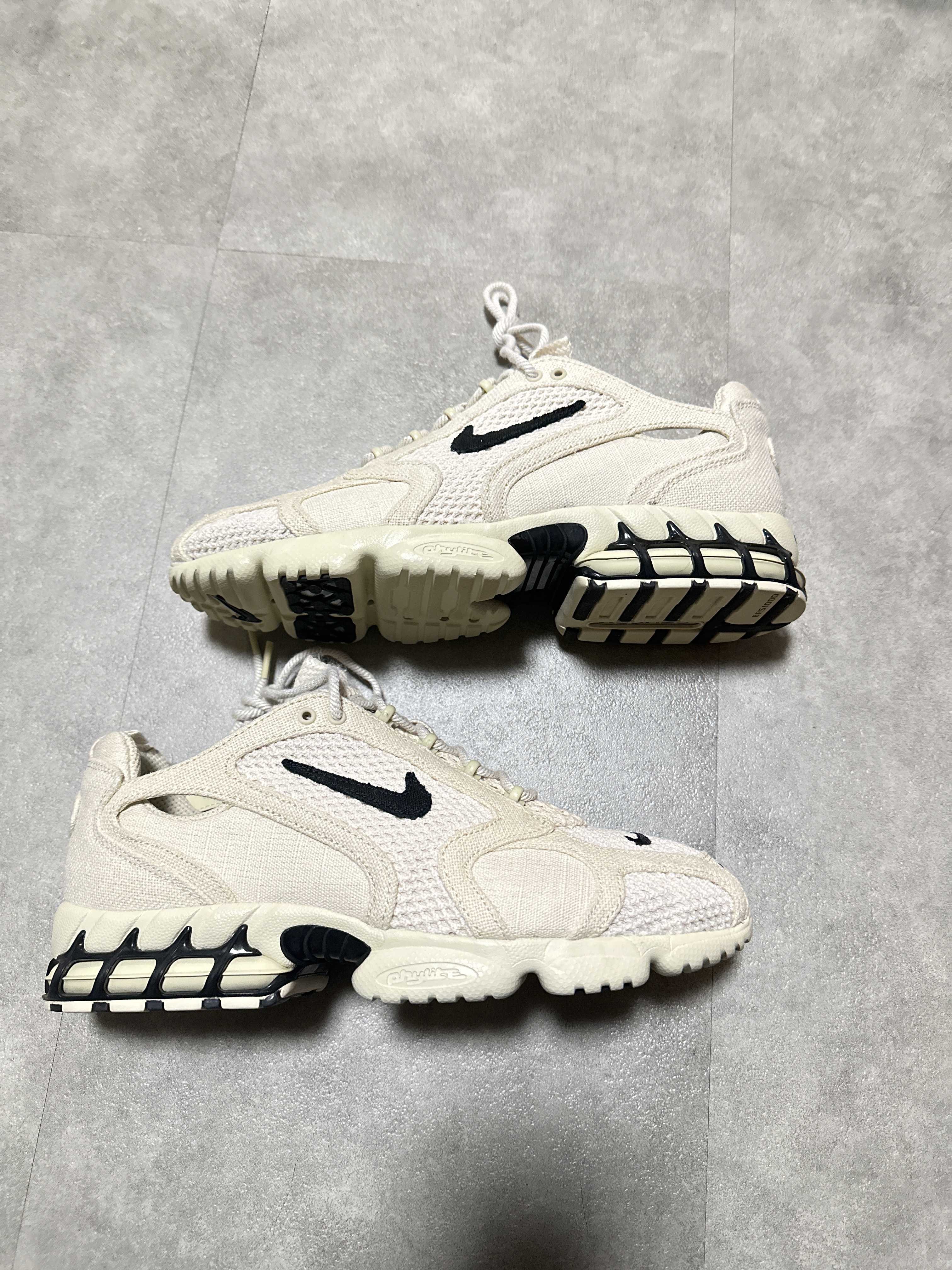 Stussy × Nike Air Zoom Spiridon CG 2 "Fossil/Black"