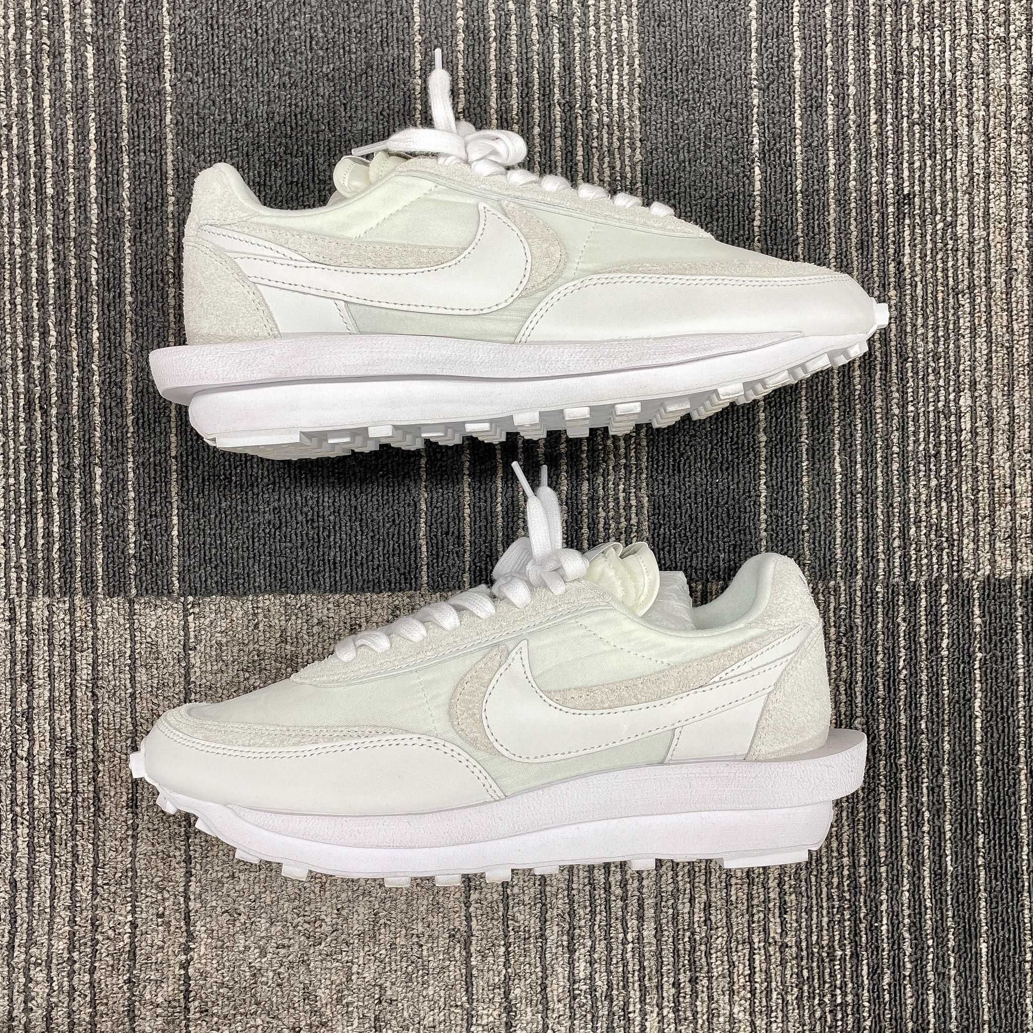 sacai × Nike LDV Waffle "Triple White"
