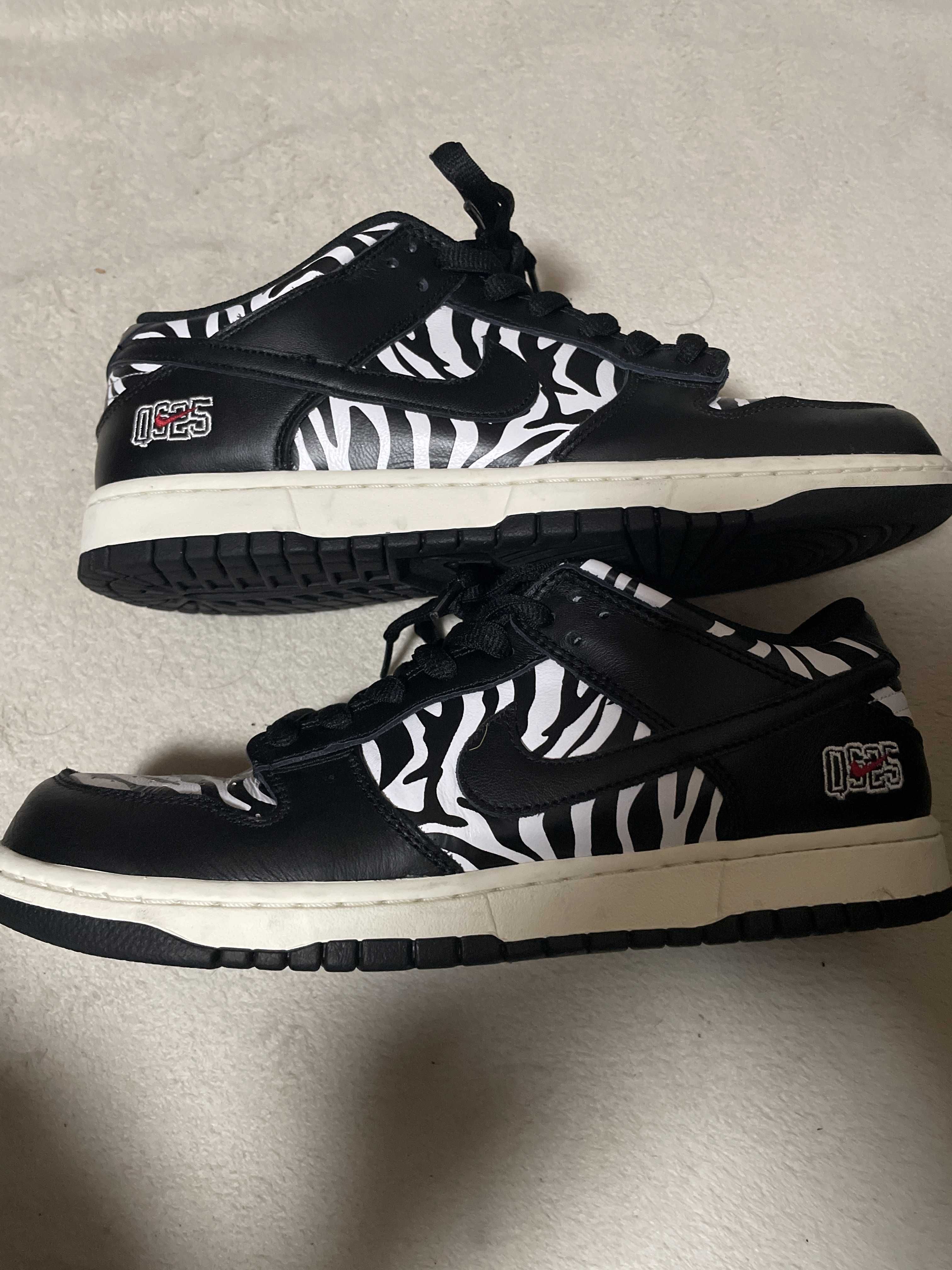 Quartersnacks × Nike SB Dunk Low "Zebra Cake/Safari"