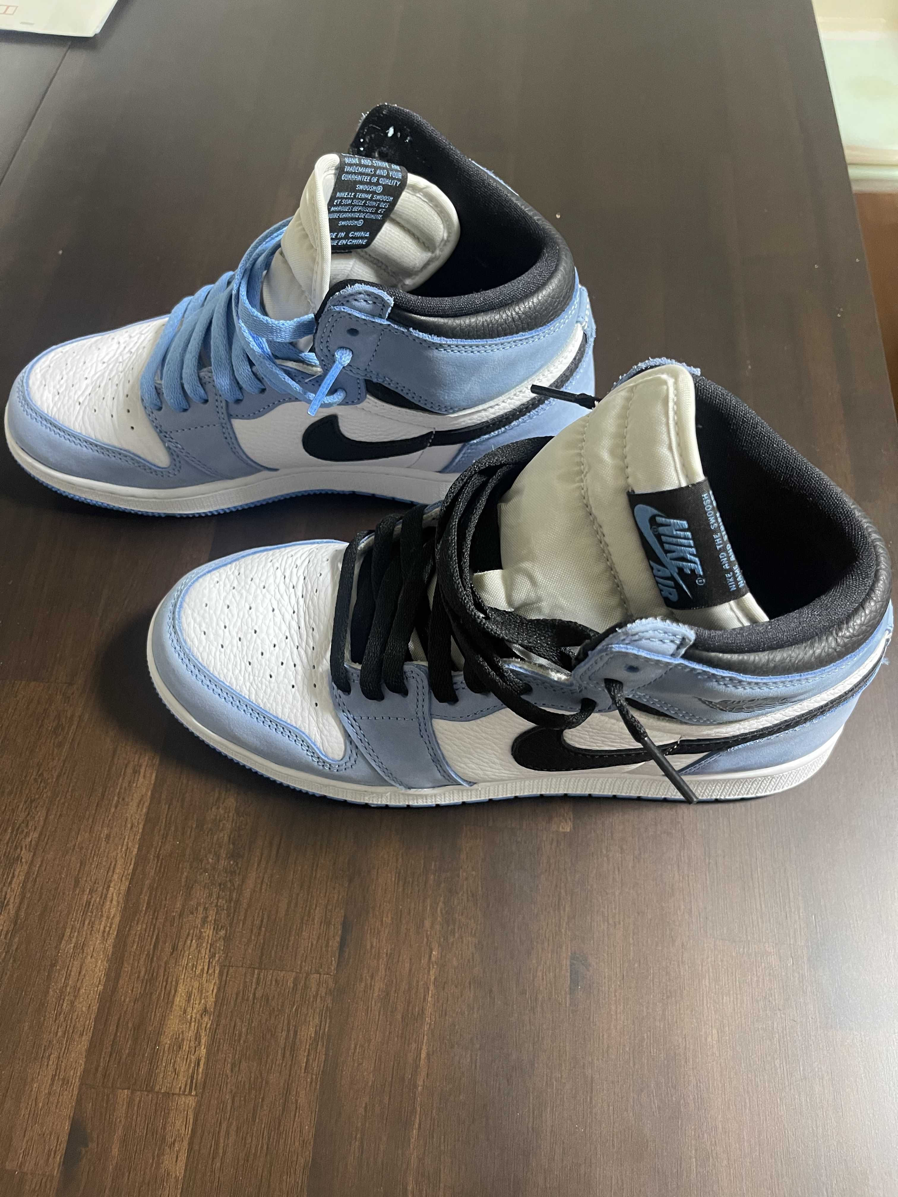 Nike GS Air Jordan 1 High "White/University Blue/Black"   