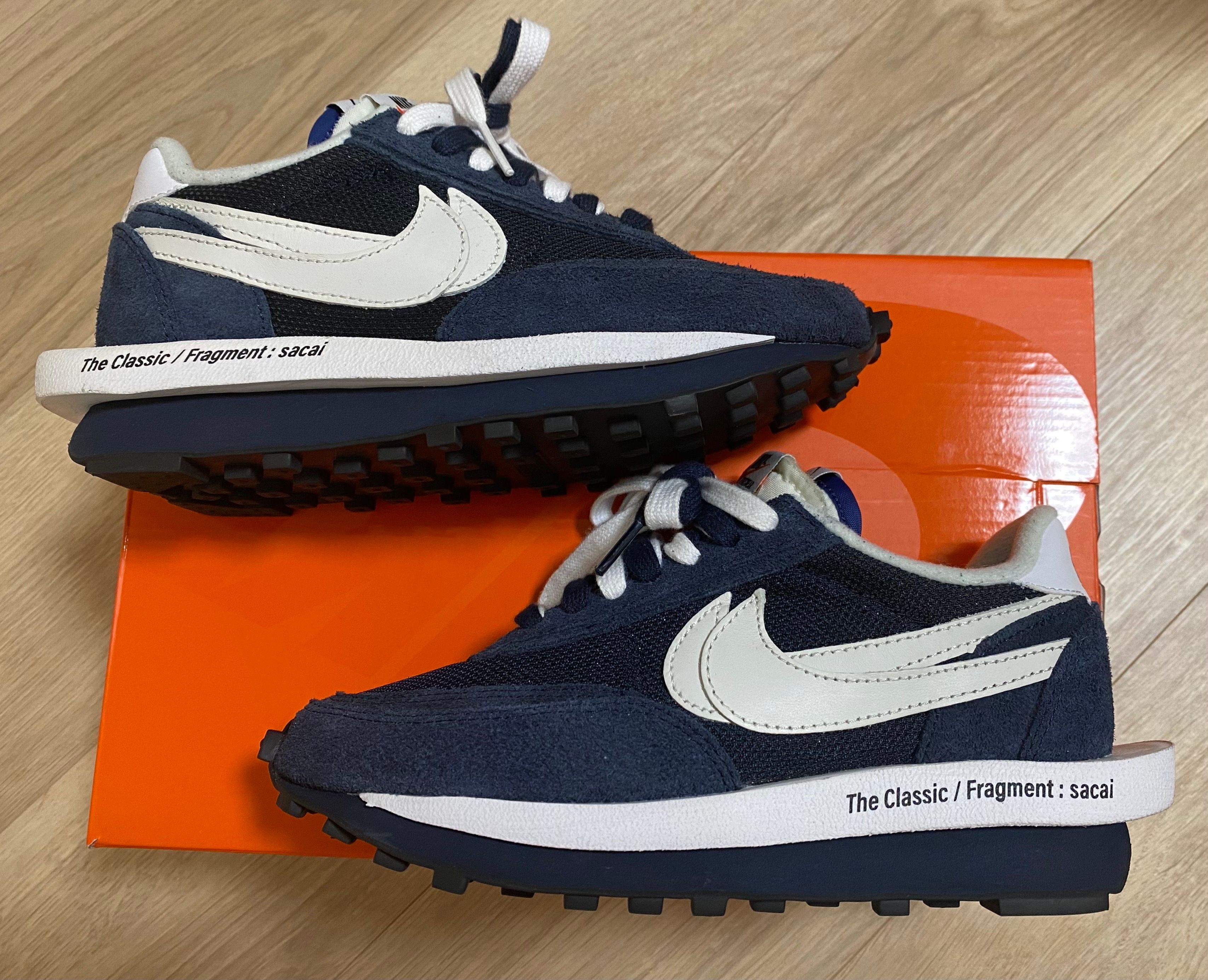 Fragment × sacai × Nike LD Waffle "Blackended Blue"