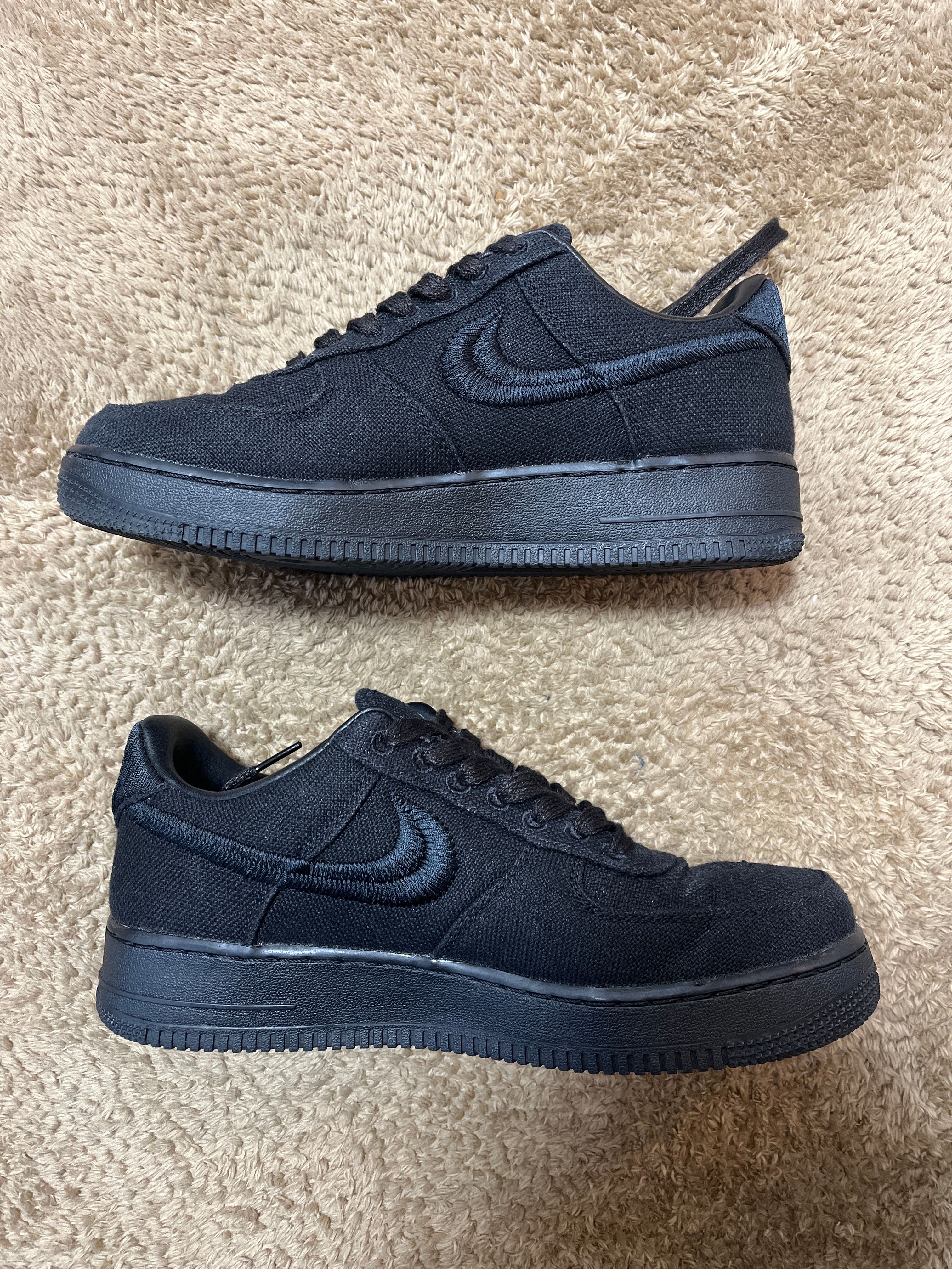 Stussy × Nike Air Force 1 Low "Triple Black"