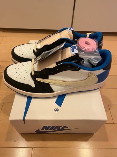 Travis Scott × fragment design × Nike Air Jordan 1 Low OG SP "Military Blue"