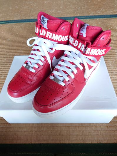 Supreme × Nike Air Force 1 High World Famous "Red"