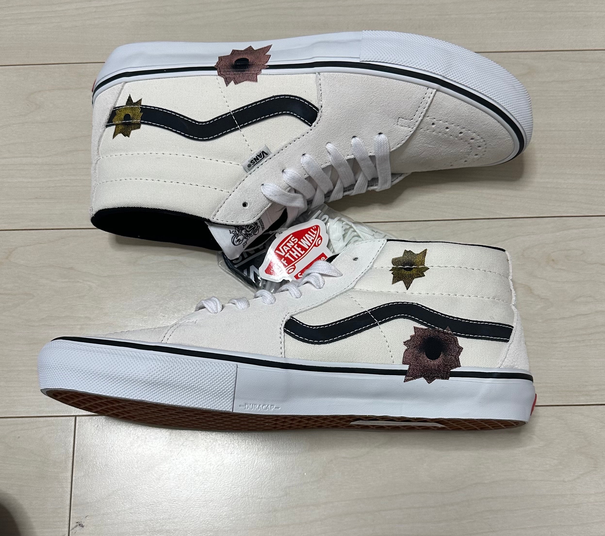 Nate Lowman × Supreme × Vans Skate Grosso Mid "Bullet Hole/Natural" (Japan Exclusive) (25SS Week9)