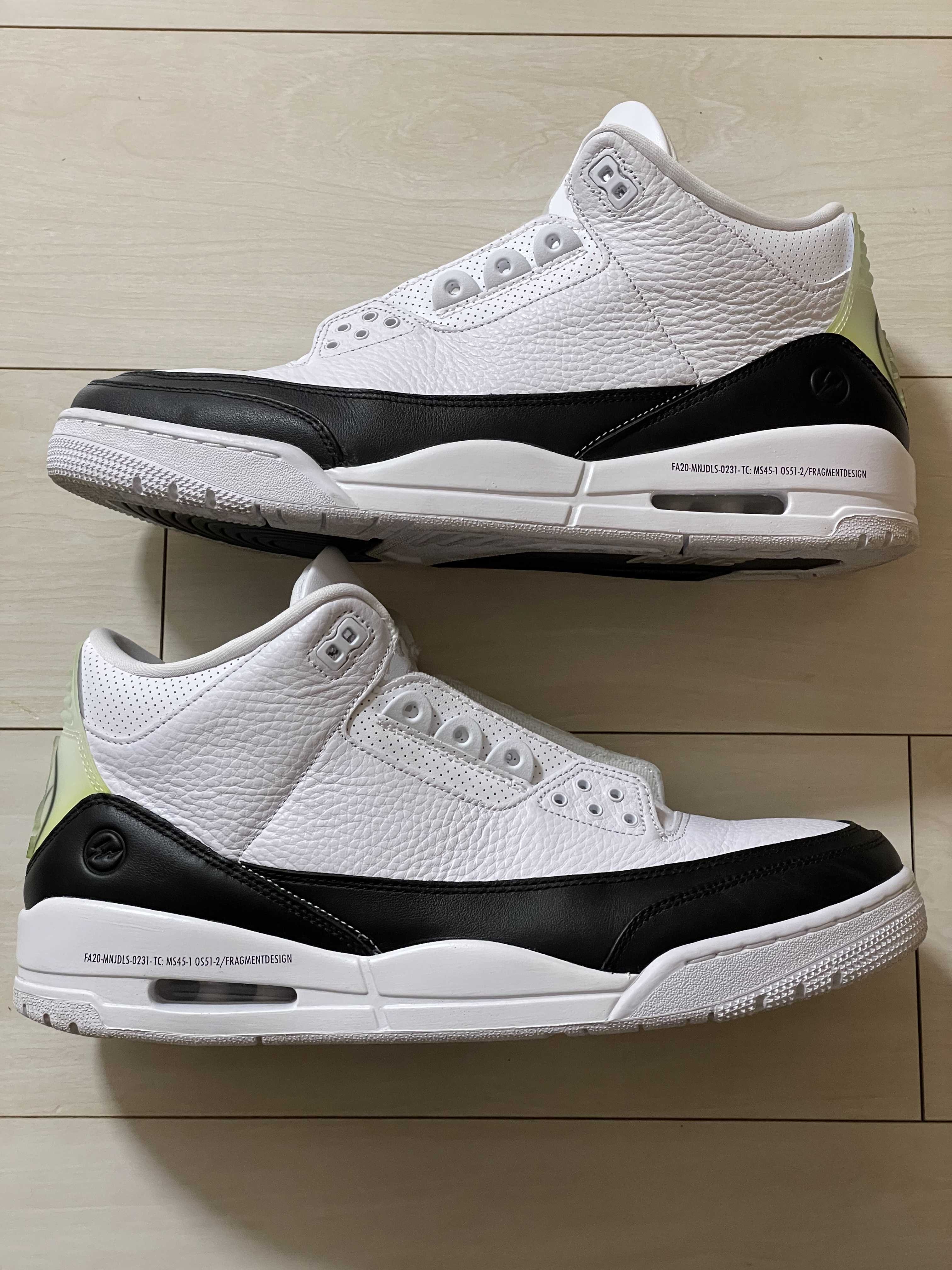 Fragment × Nike Air Jordan 3 "White/Black"