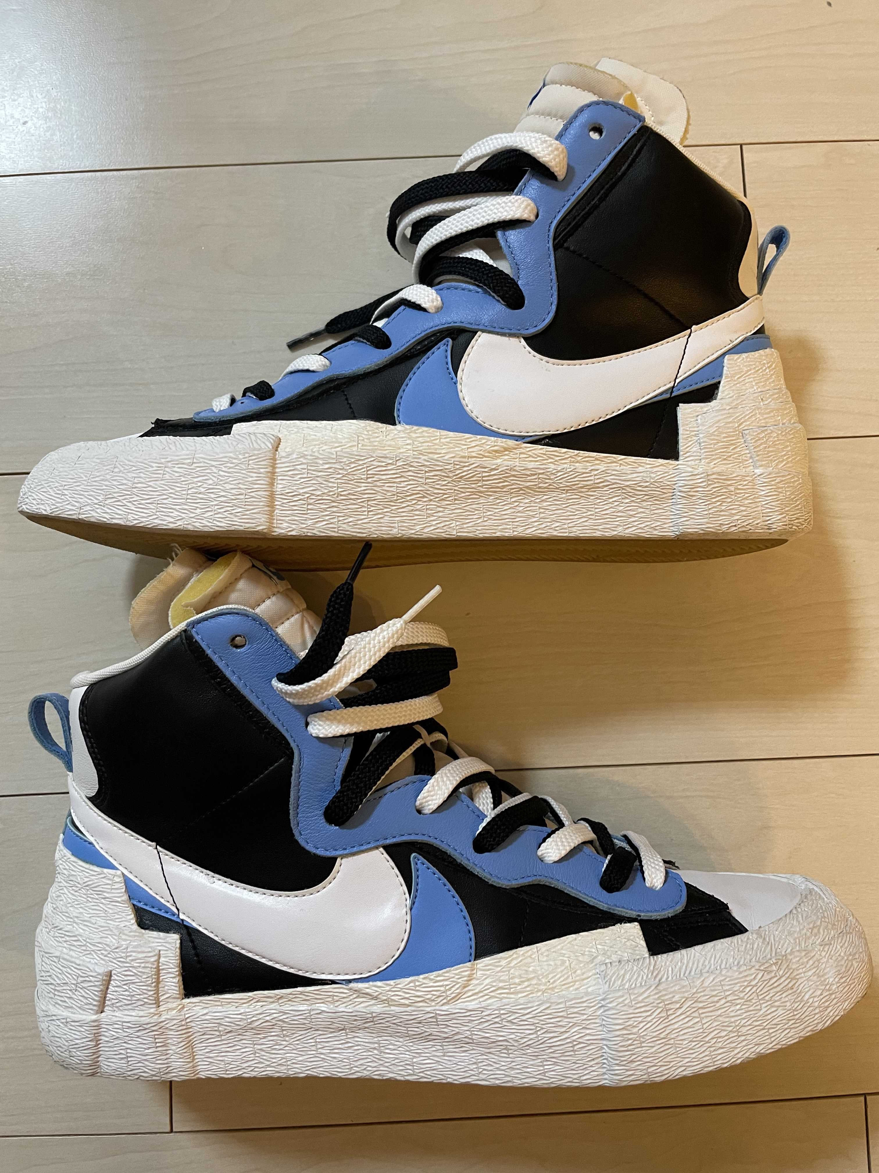 sacai × NIKE BLAZER MID "BLACK / BLUE"