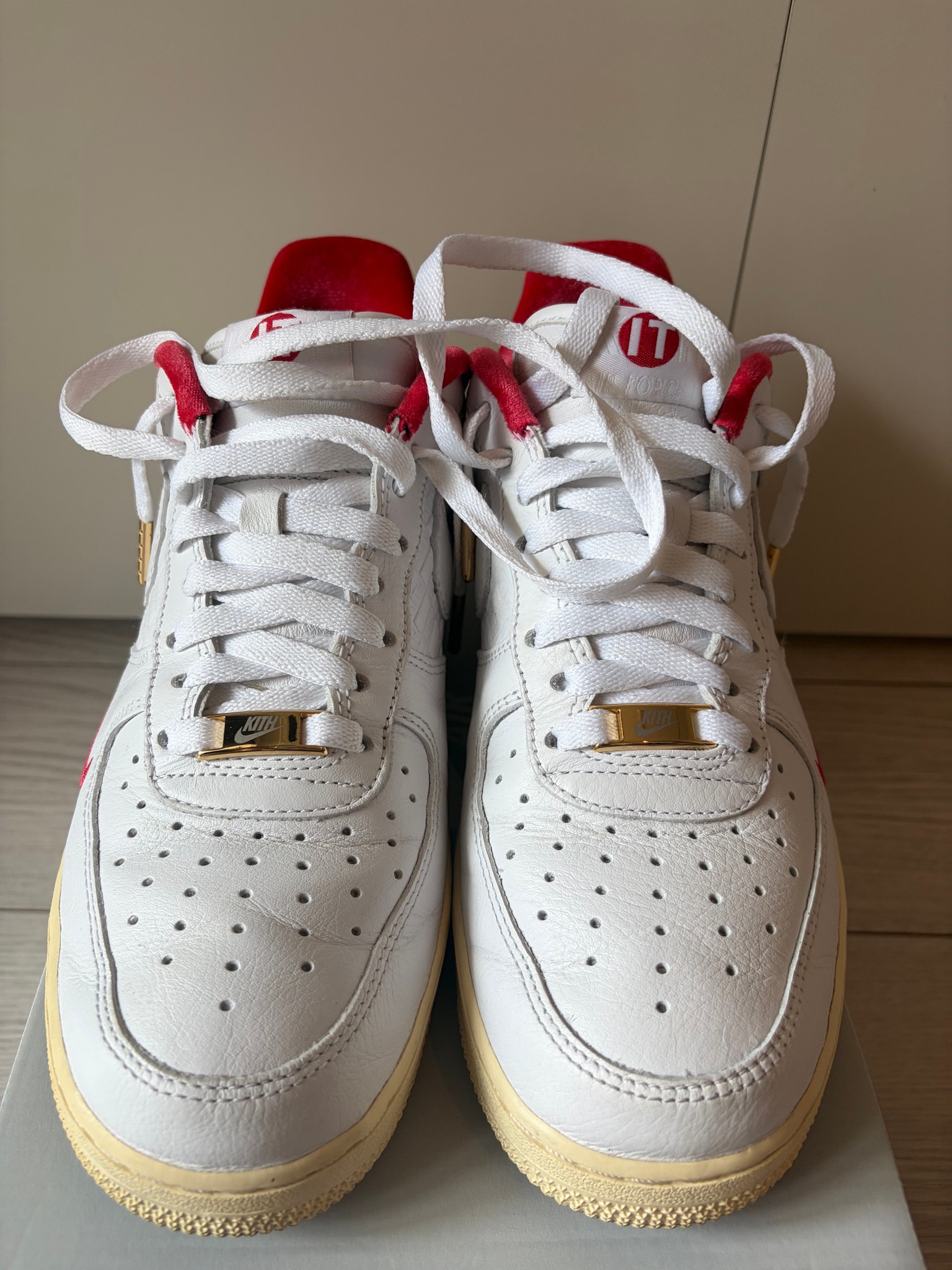 KITH × Nike Air Force 1 Low "White/Red"