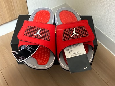 Nike Jordan Hydro 4 Retro Slide "Fire Red/Black"