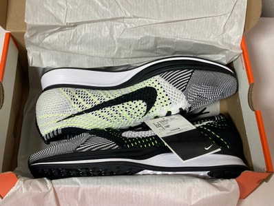 Nike Flyknit Racer "Black White Volt"