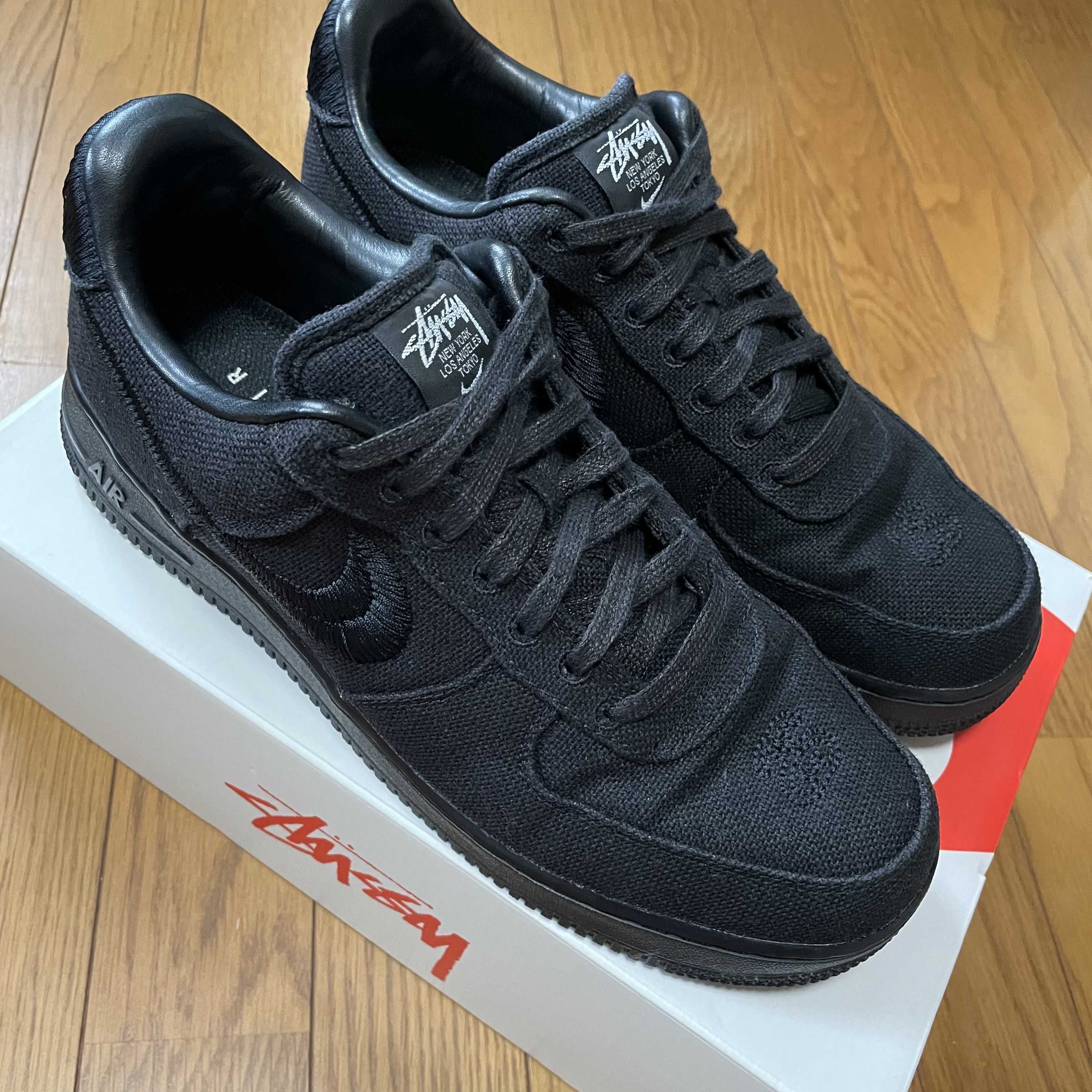 Stussy × Nike Air Force 1 Low "Triple Black"