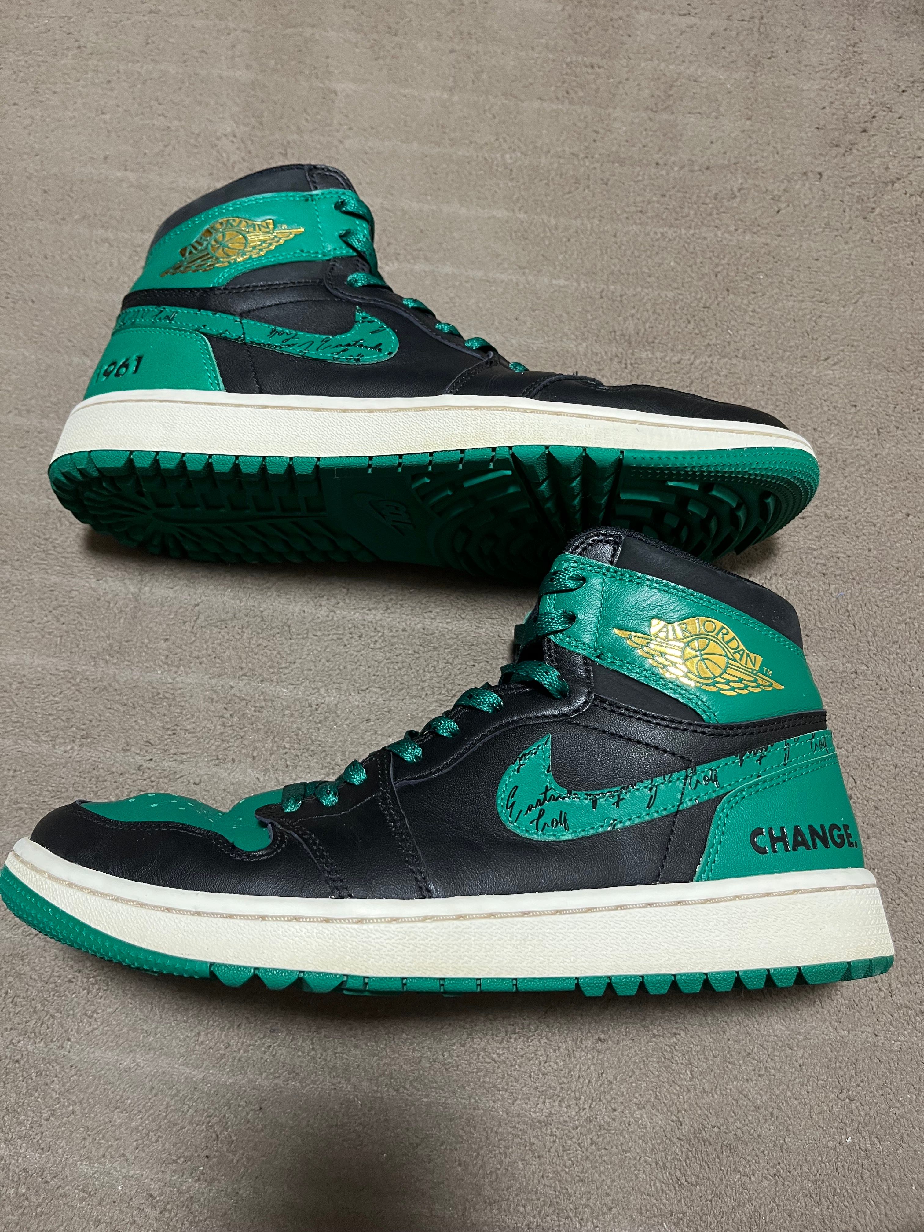 Eastside Golf × Nike Air Jordan 1 High Golf "Black/Malachite/1961"