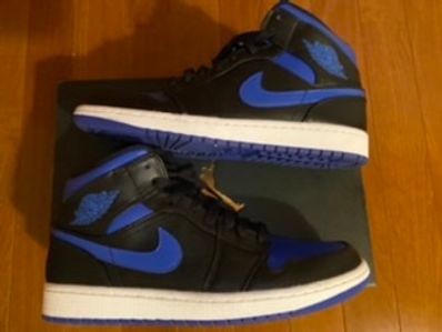 NIKE AIR JORDAN 1 MID "BLACK/BLUE"