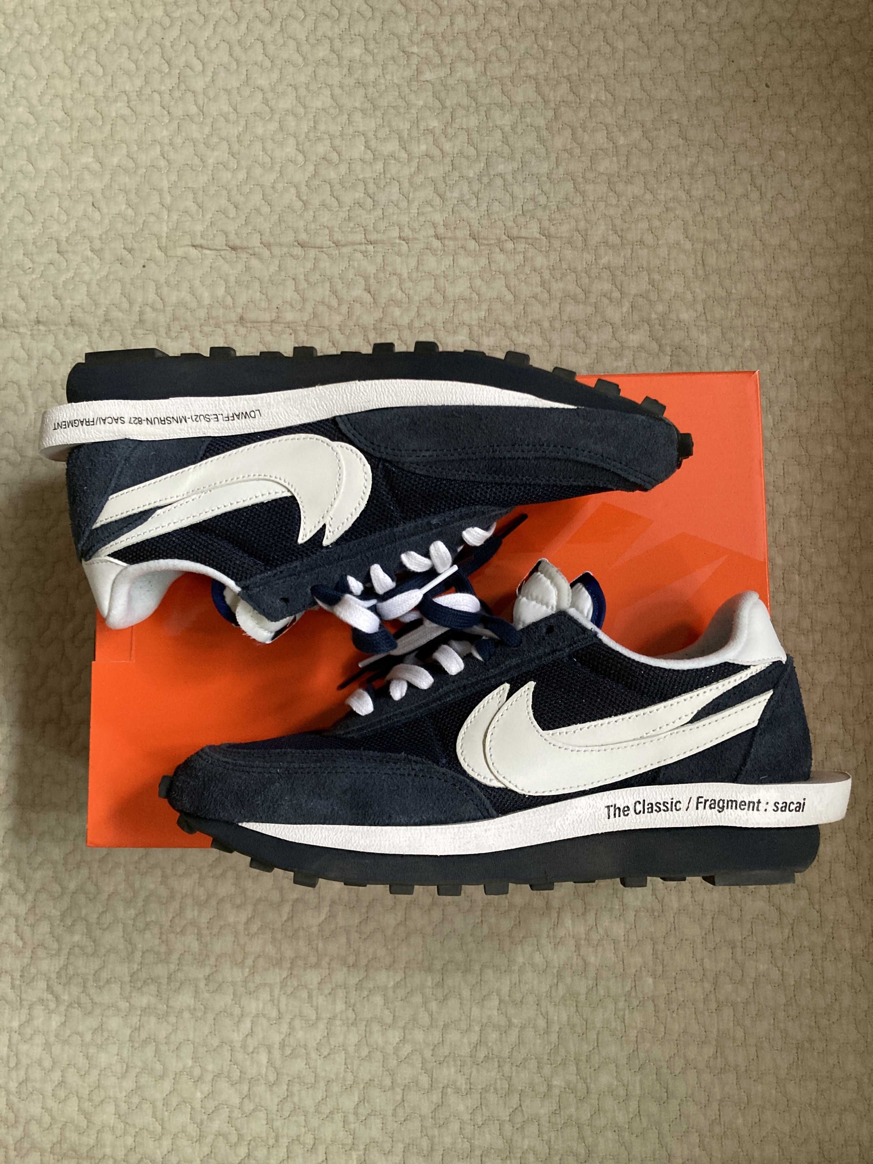 Fragment × sacai × Nike LD Waffle "Blackended Blue"