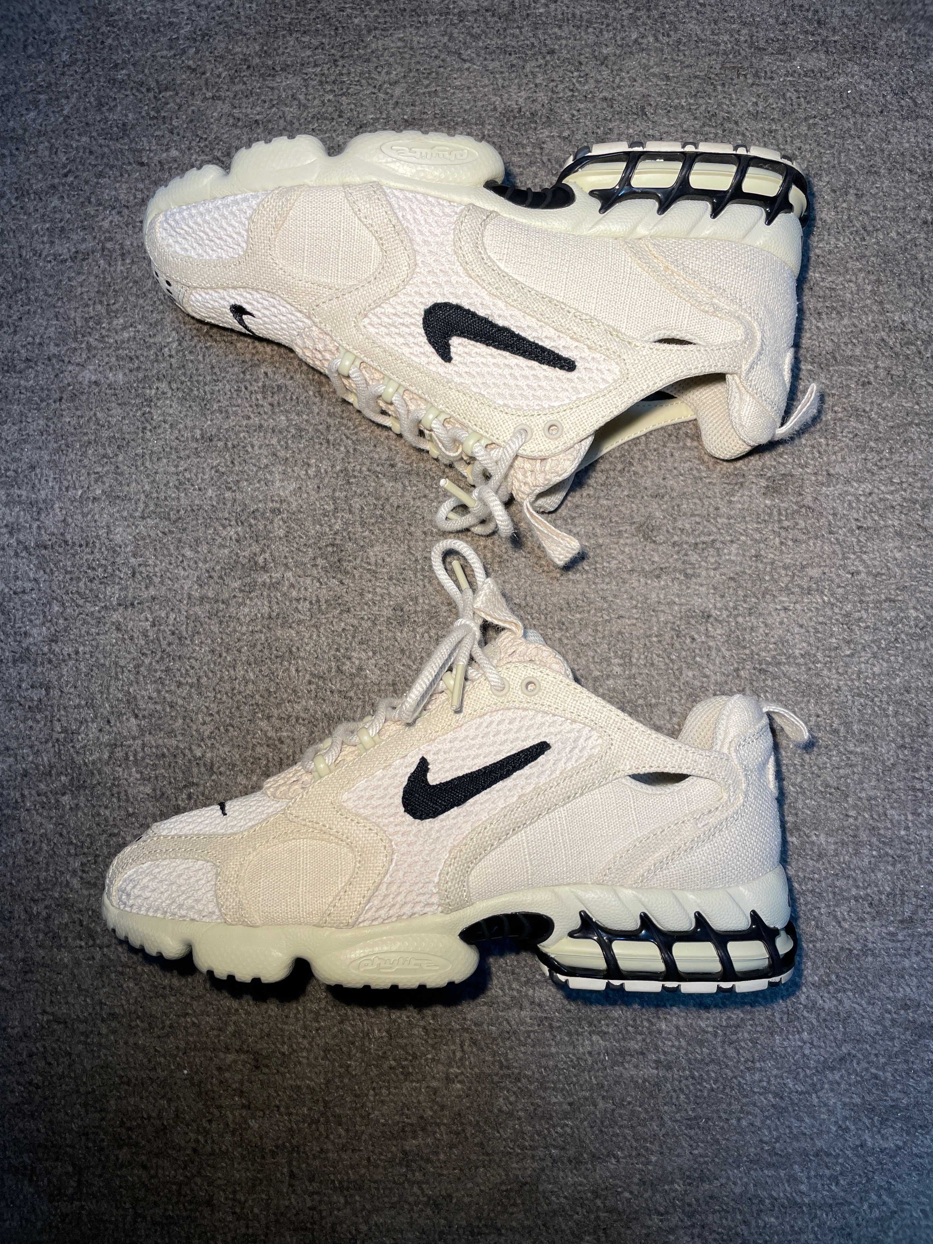 Stussy × Nike Air Zoom Spiridon CG 2 "Fossil/Black"