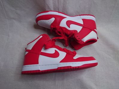 Nike Dunk High "Championship White and Red"