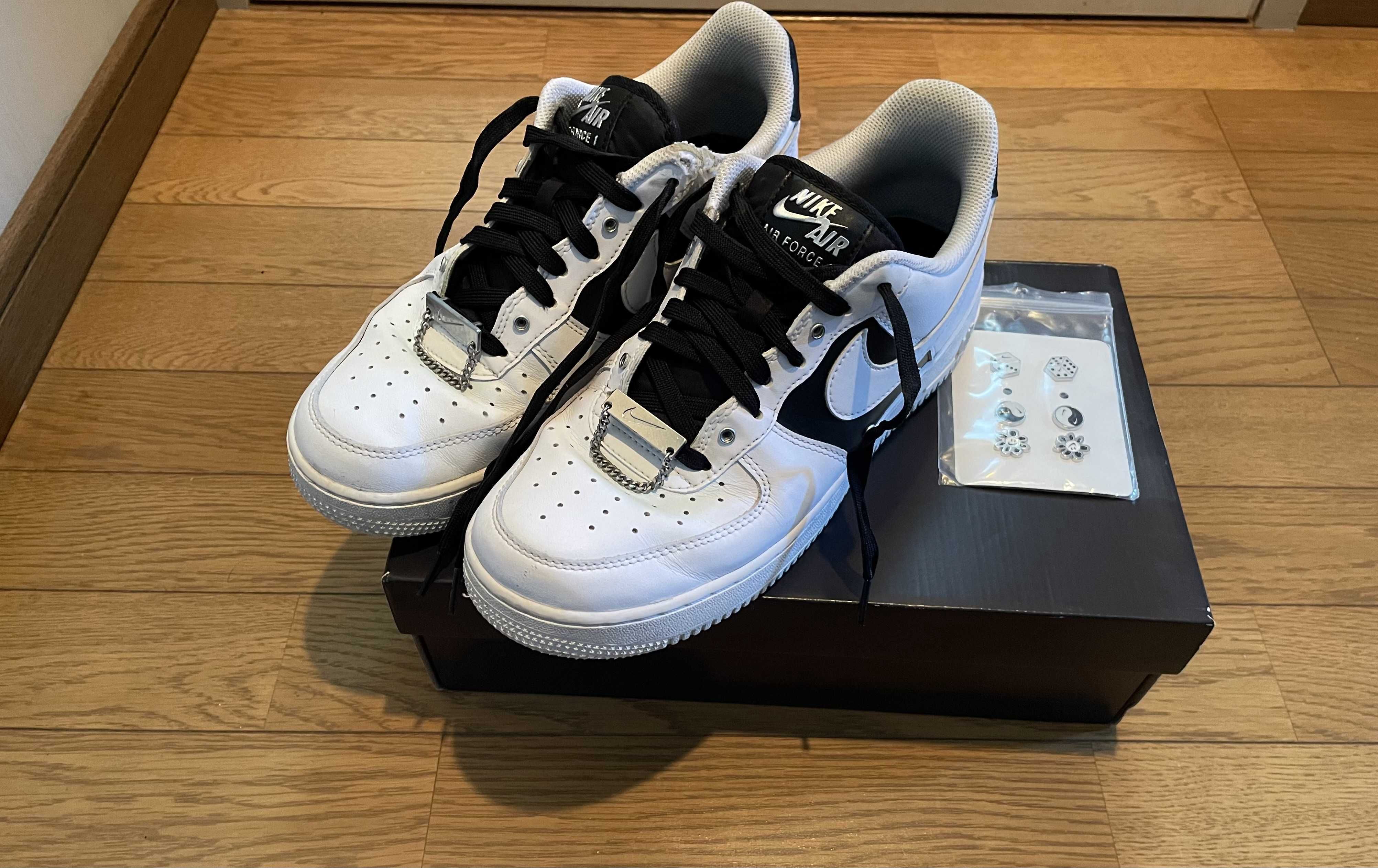 Nike Air Force 1 Low Silver Snap Buttons "White"